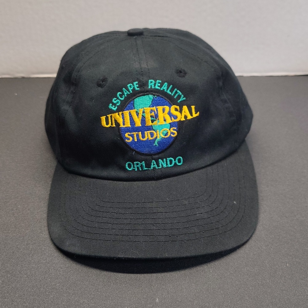 Universal Studios Hat Mens Black Escape Reality Orlando Souvenir Cap